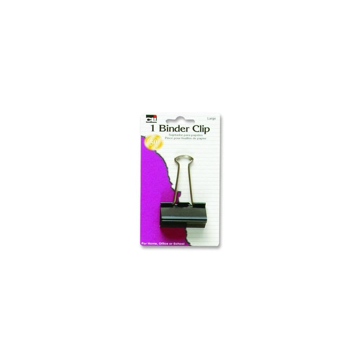 Binder Clips - Large - 2 wide, 1 capacity - 1/cd_