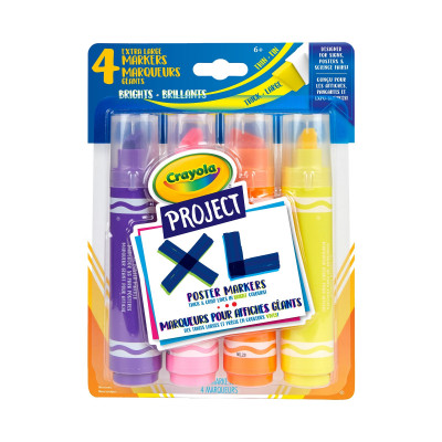 Crayola® Project™ Classic Chisel Tip XL Poster Markers, 4ct.