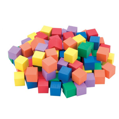 Foam Color Cubes, Set of 102