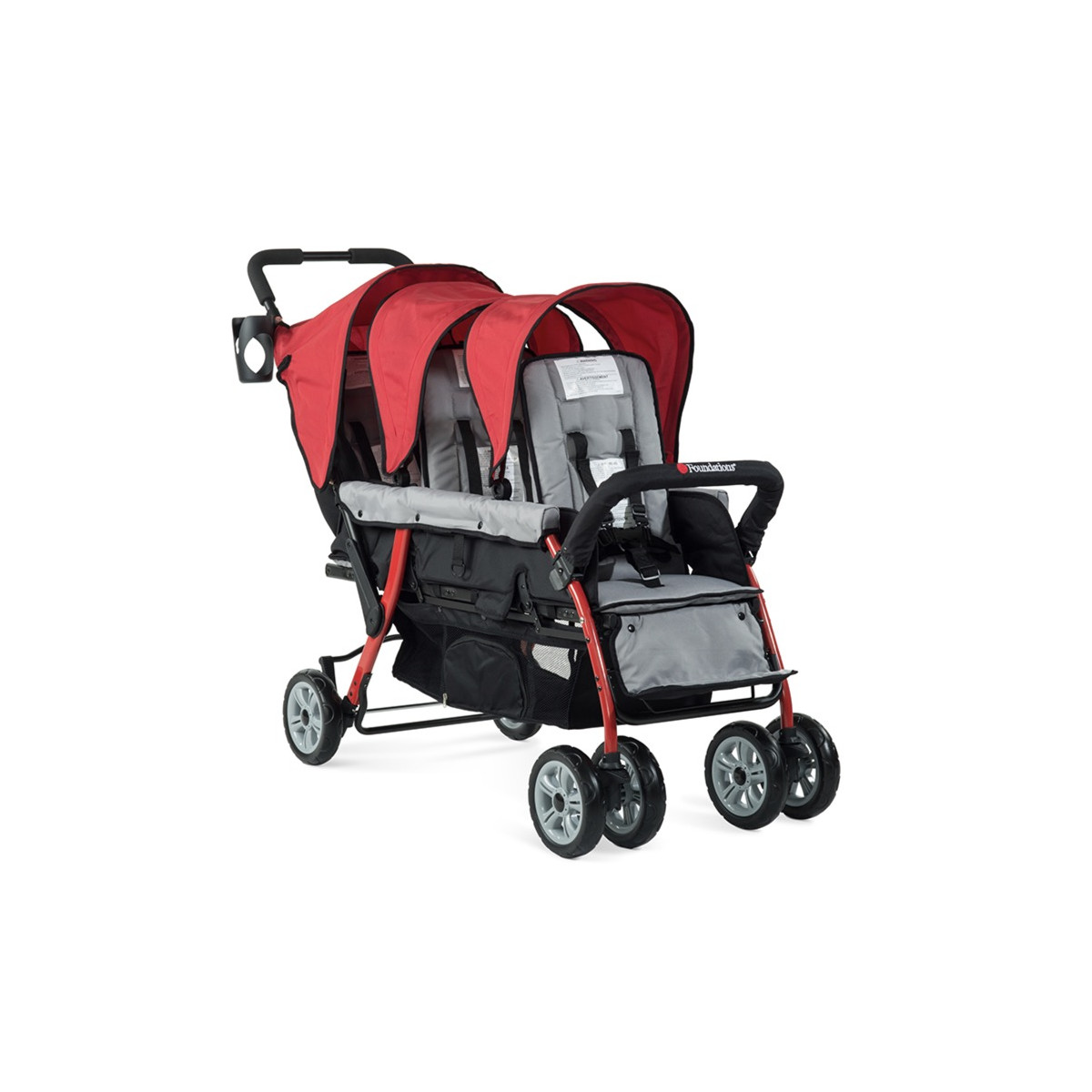 Triple tandem shop stroller