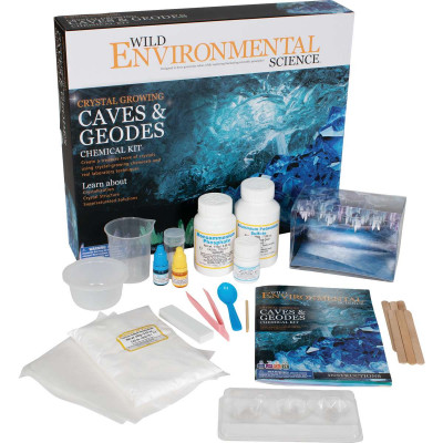 WILD! Science Environmental Science Kit, Crystal Growing Caves & Geodes  Chemical Kit__