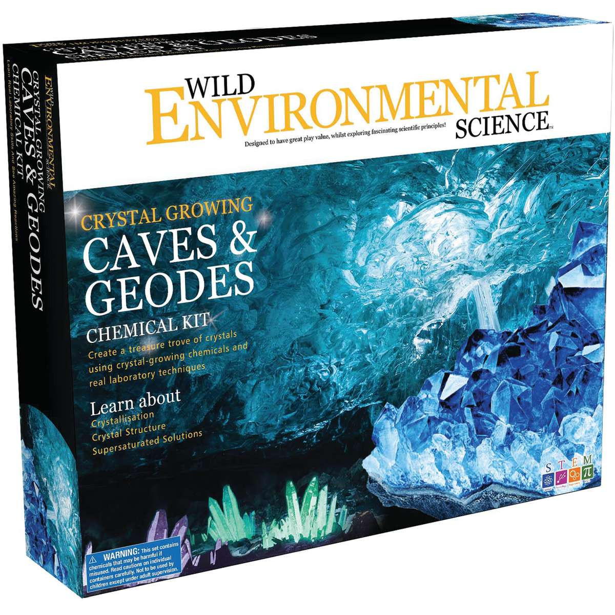 WILD! Science Environmental Science Kit, Crystal Growing Caves & Geodes  Chemical Kit__